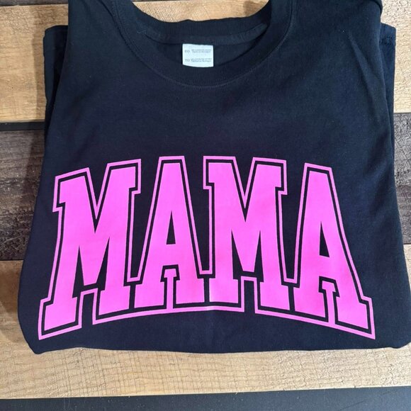 Size XL - MAMA Tee (Black/Pink) - $20 - Picture 1 of 1